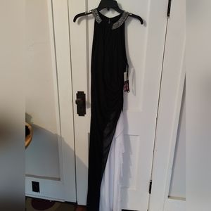 Black and white formal dress